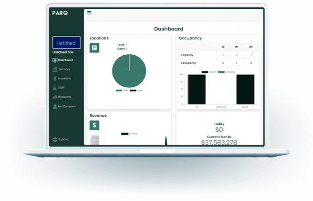 PARQ Pro software interface on computer screen